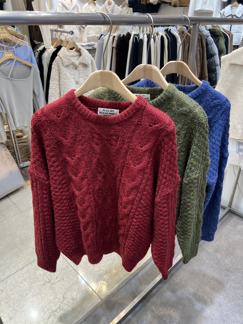 BLACK NOTE韓國直郵㊣女士新款25秋冬時尚休閑熱賣人氣毛衣BLACK NOTE毛衣