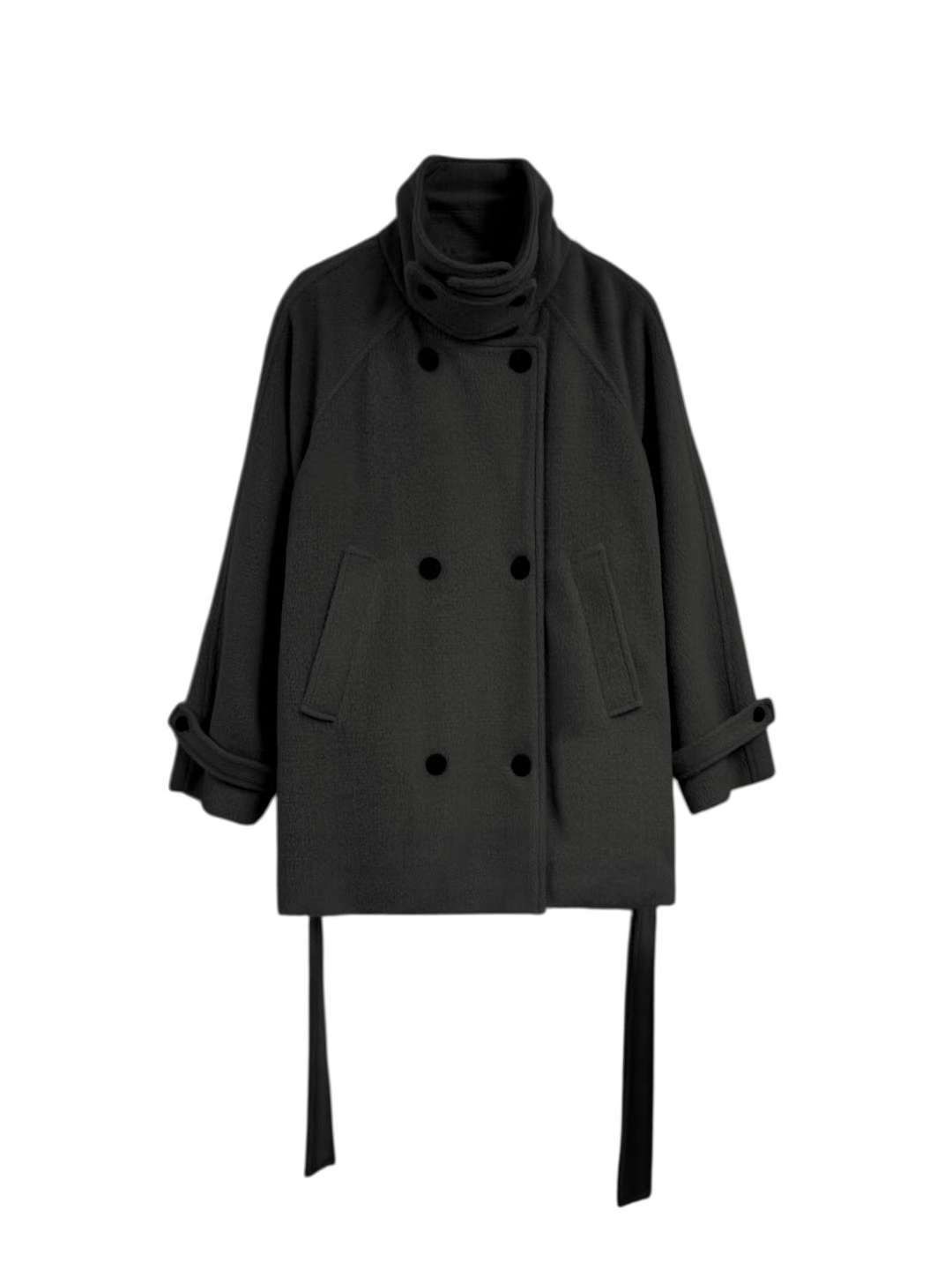 FAVOURED韓國代購㊣女裝新品休閑職業中長款大衣含腰帶羊毛FAVOURED中長款大衣圖色3