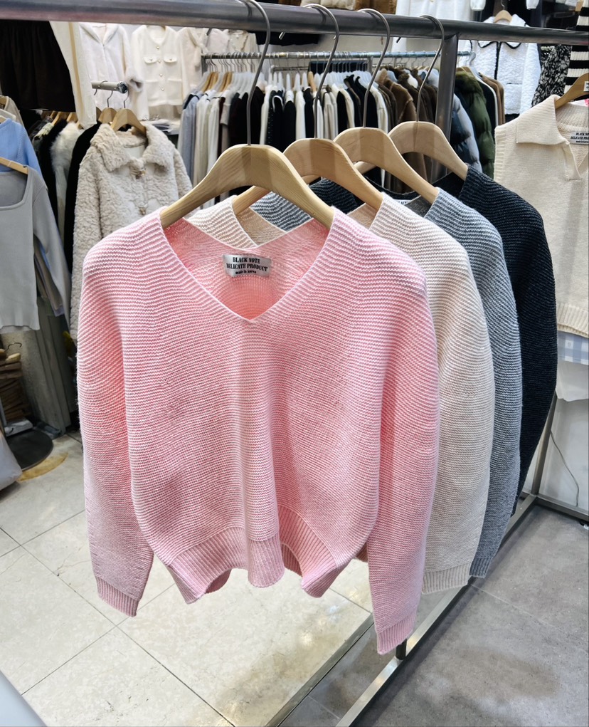 BLACK NOTE韓國代購㊣女士新款推薦25秋冬時尚職業休閑針織衫BLACK NOTE針織衫