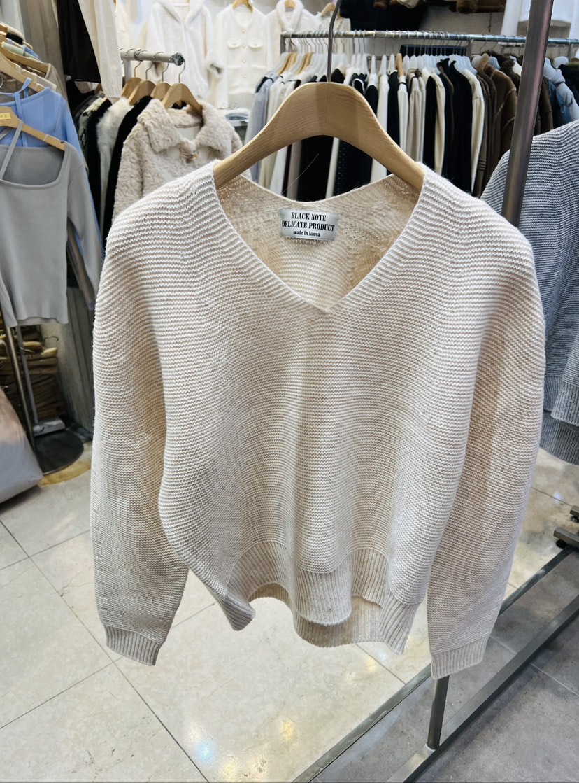 BLACK NOTE韓國代購㊣女士新款推薦25秋冬時尚職業休閑針織衫BLACK NOTE針織衫圖色3