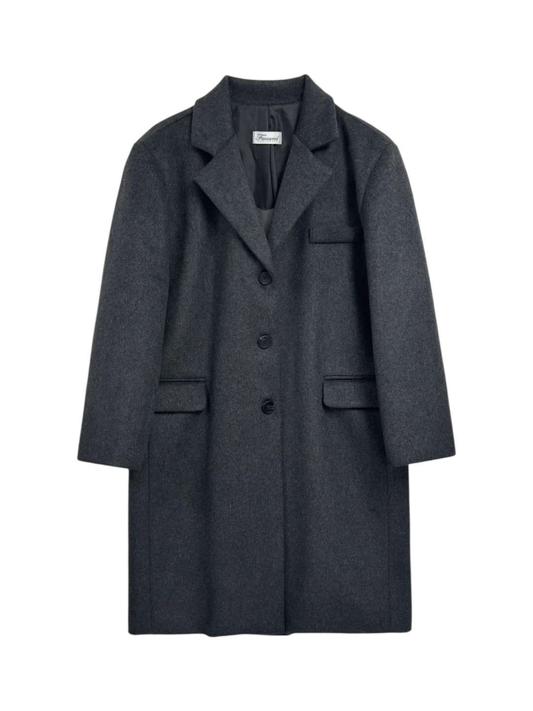 FAVOURED東大門㊣實拍女裝新品25秋冬休閑人氣推薦中長款大衣FAVOURED中長款大衣圖色1