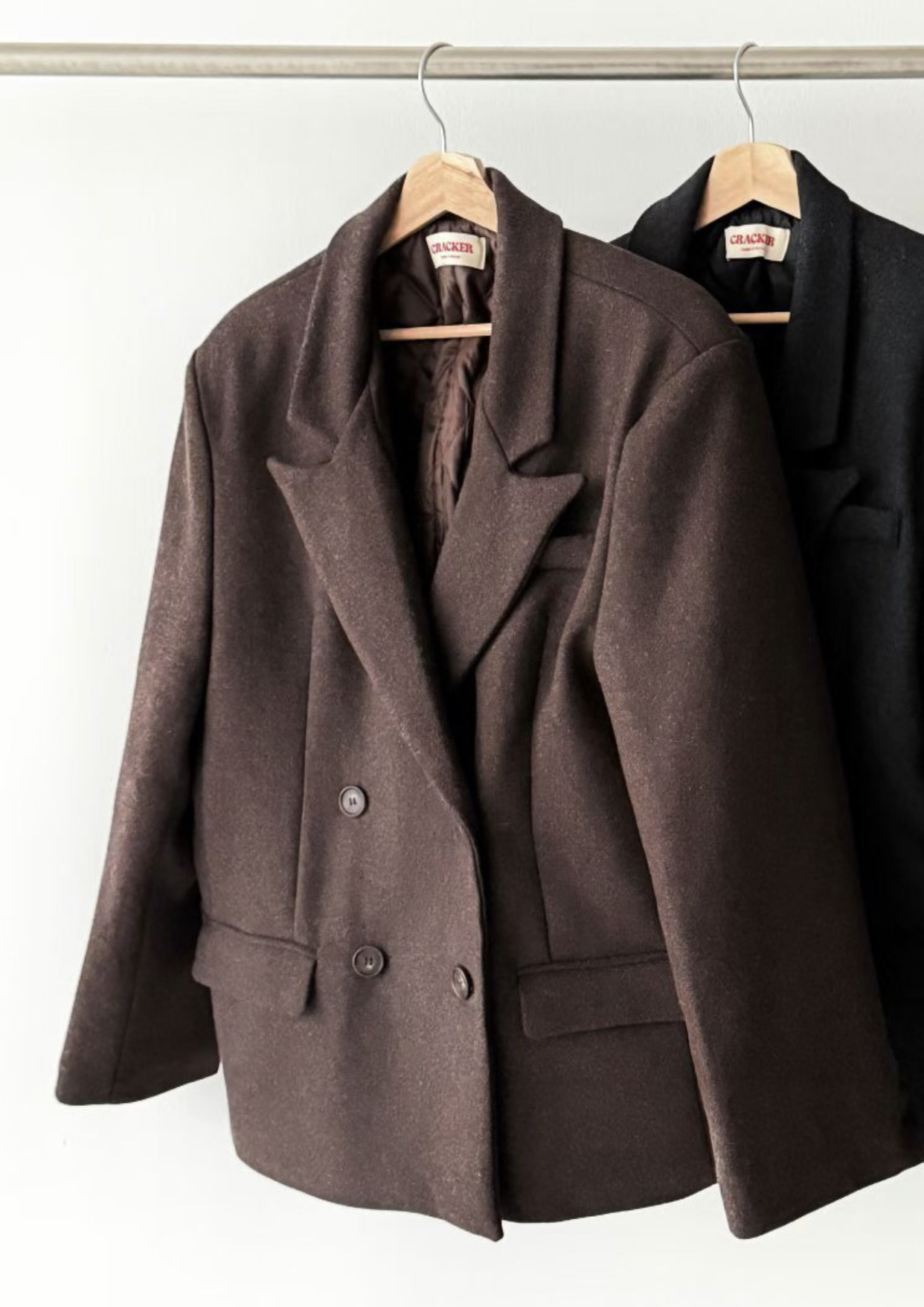 CRACKER東大門㊣代購女士新款職業推薦熱賣人氣短款大衣羊毛CRACKER_短款大衣圖色1