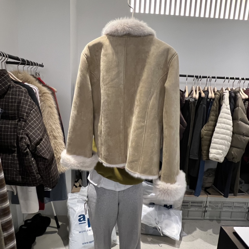 PLATE東大門㊣實拍女裝新款人氣職業休閑時尚熱賣25秋冬夾克貂皮PLATE夾克