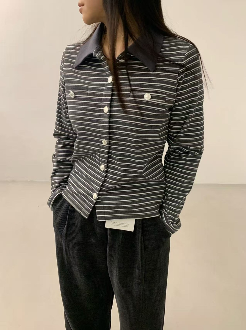 J CRANE-A東大門㊣代購女裝新款休閑25秋冬熱賣長袖T恤開衫J CRANE長袖T恤