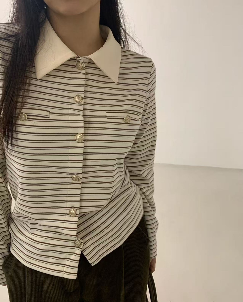 J CRANE-A東大門㊣代購女裝新款休閑25秋冬熱賣長袖T恤開衫J CRANE長袖T恤