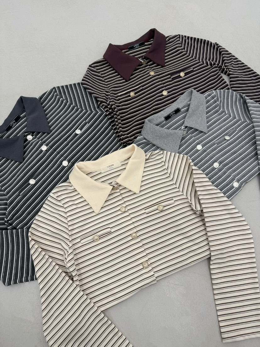 J CRANE-A東大門㊣代購女裝新款休閑25秋冬熱賣長袖T恤開衫J CRANE長袖T恤