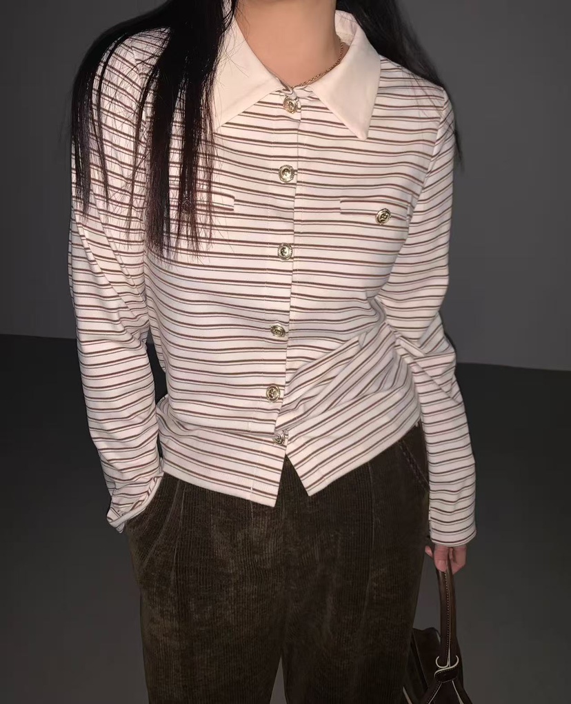 J CRANE-A東大門㊣代購女裝新款休閑25秋冬熱賣長袖T恤開衫J CRANE長袖T恤圖色1