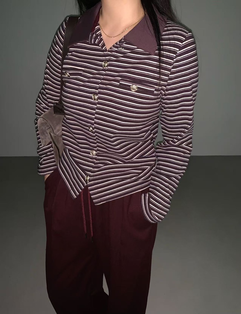 J CRANE-A東大門㊣代購女裝新款休閑25秋冬熱賣長袖T恤開衫J CRANE長袖T恤圖色2