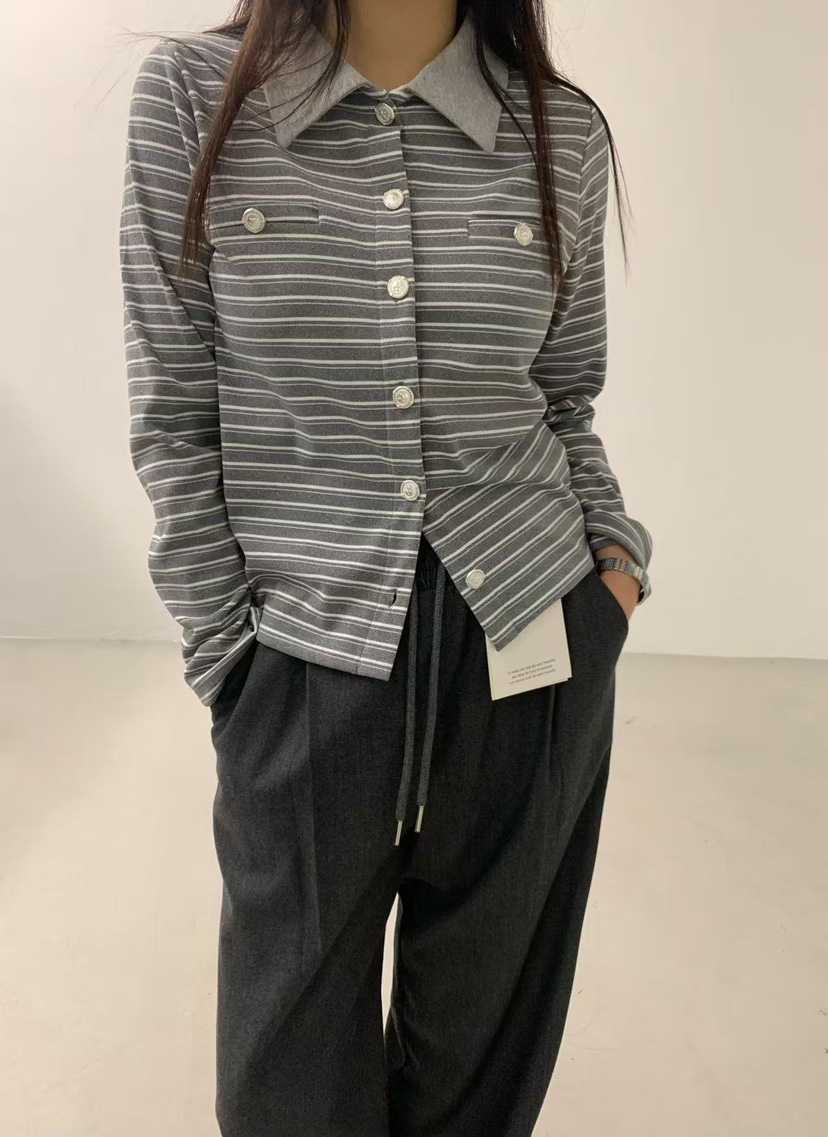 J CRANE-A東大門㊣代購女裝新款休閑25秋冬熱賣長袖T恤開衫J CRANE長袖T恤圖色4