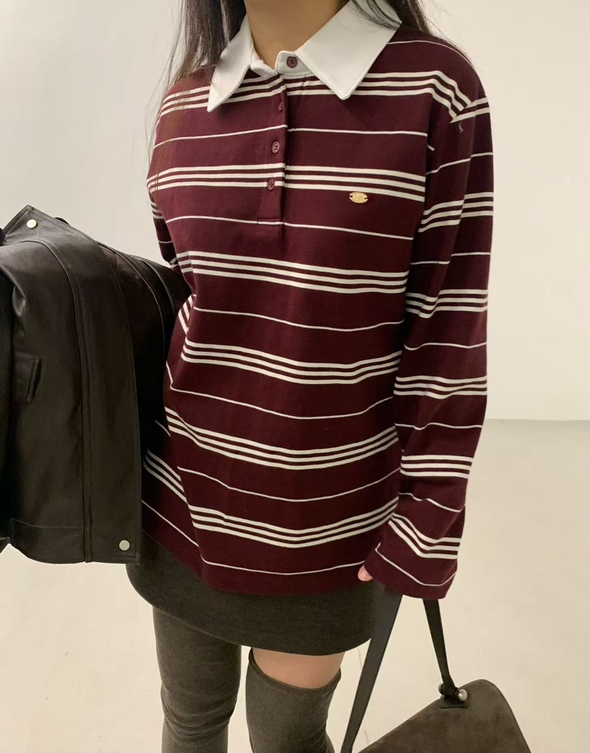 J CRANE-A東大門㊣實拍女士新品25秋冬休閑職業熱賣長袖T恤J CRANE長袖T恤