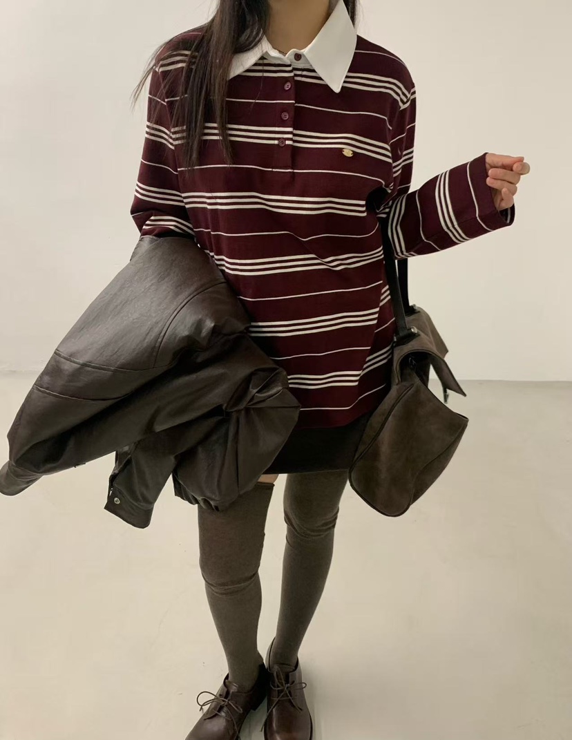 J CRANE-A東大門㊣實拍女士新品25秋冬休閑職業熱賣長袖T恤J CRANE長袖T恤