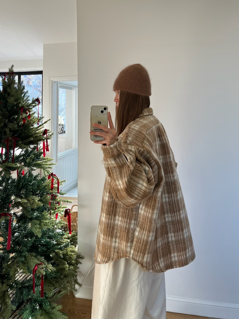 LOVE PULL東大門㊣實拍女裝新款熱賣25秋冬襯衫蕾絲衫羊駝格子LOVE PULL襯衫/蕾絲衫