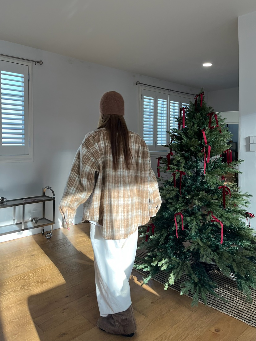 LOVE PULL東大門㊣實拍女裝新款熱賣25秋冬襯衫蕾絲衫羊駝格子LOVE PULL襯衫/蕾絲衫