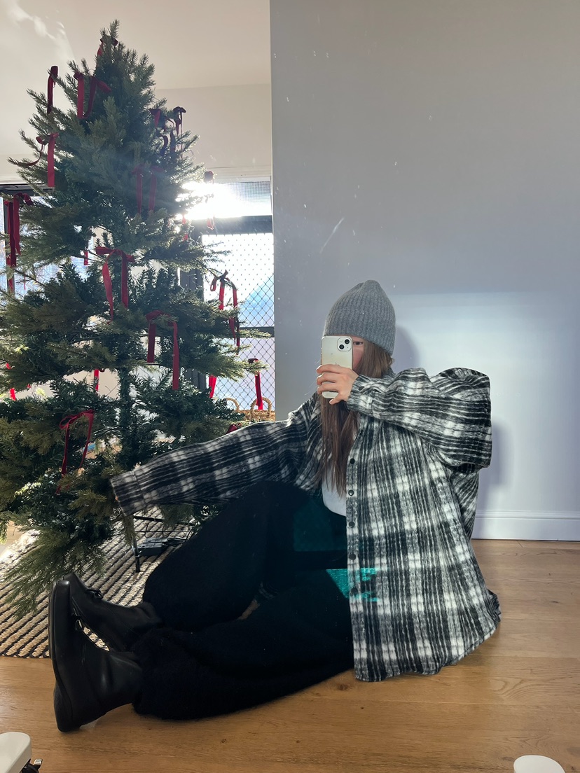 LOVE PULL東大門㊣實拍女裝新款熱賣25秋冬襯衫蕾絲衫羊駝格子LOVE PULL襯衫/蕾絲衫