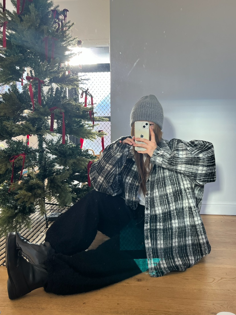 LOVE PULL東大門㊣實拍女裝新款熱賣25秋冬襯衫蕾絲衫羊駝格子LOVE PULL襯衫/蕾絲衫