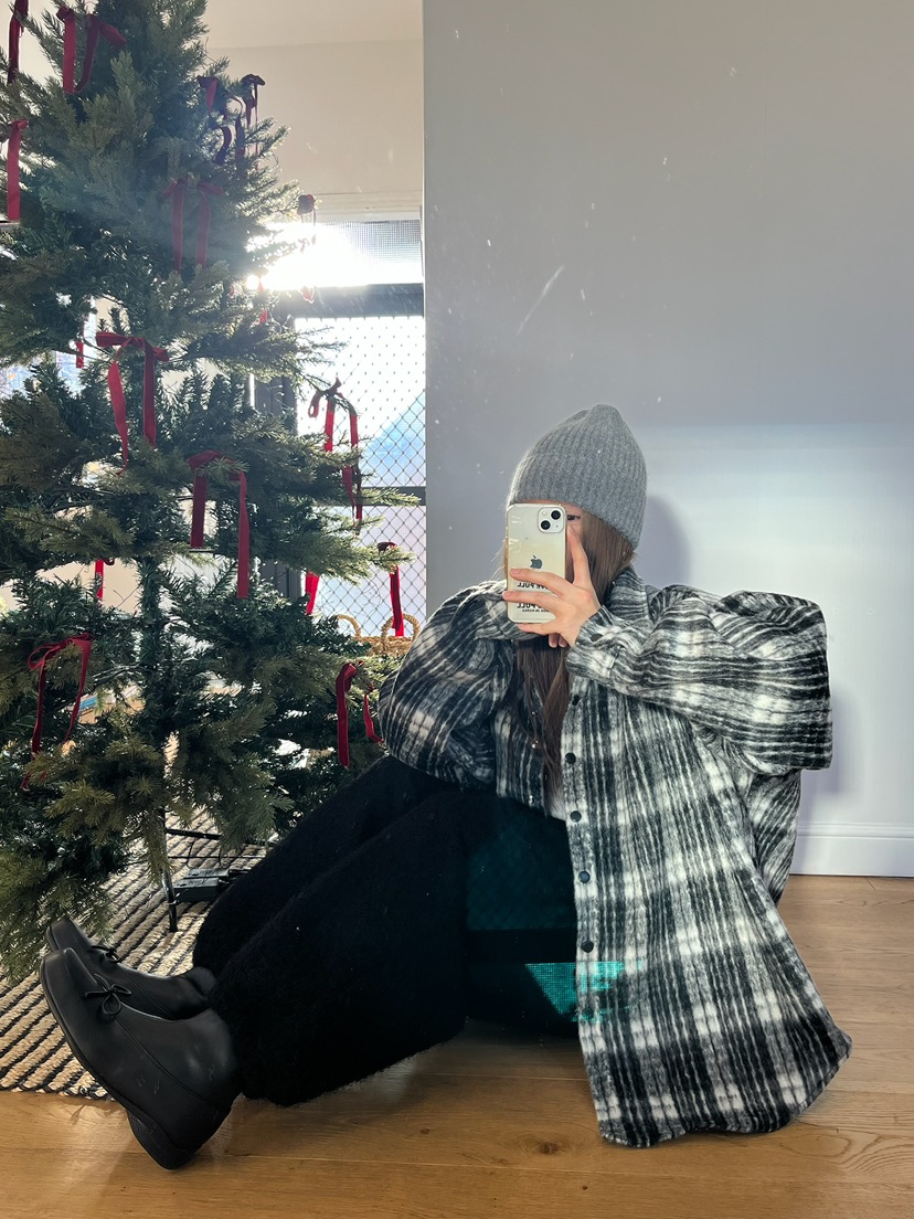 LOVE PULL東大門㊣實拍女裝新款熱賣25秋冬襯衫蕾絲衫羊駝格子LOVE PULL襯衫/蕾絲衫