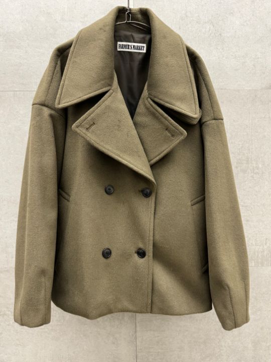 FARMERS MARKET東大門㊣直郵女裝新品熱賣25秋冬時尚短款大衣FARMERS MARKET短款大衣圖色2