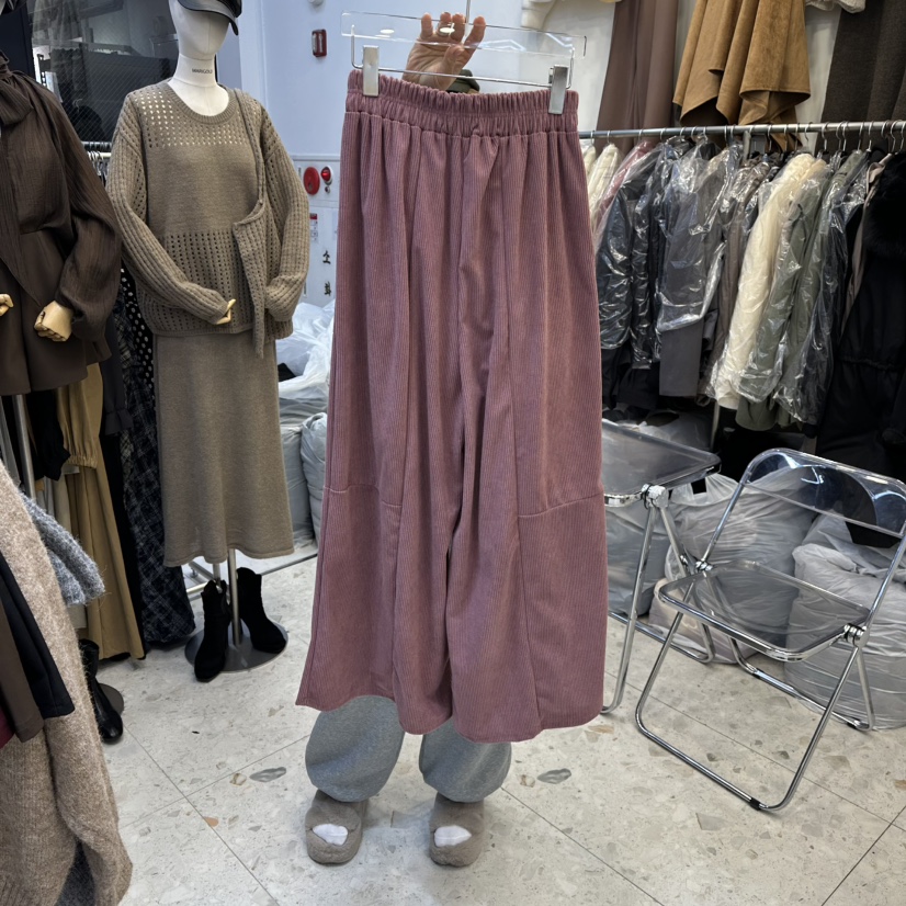 MARIGOLD東大門㊣代購女裝新款時尚真品熱賣25秋冬休閑褲燈芯絨MARIGOLD休閑褲