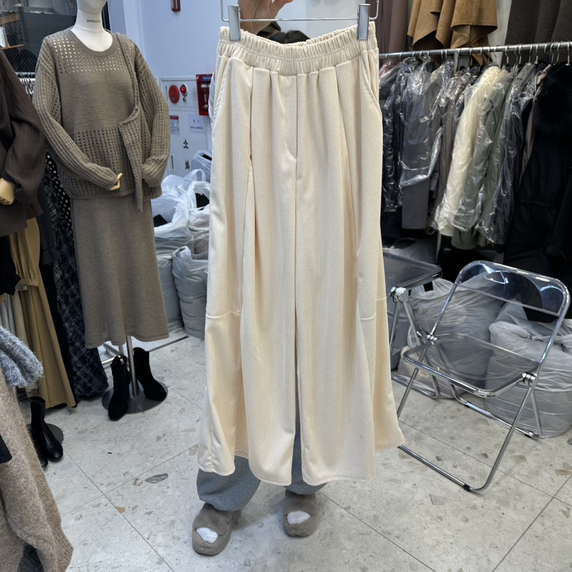 MARIGOLD東大門㊣代購女裝新款時尚真品熱賣25秋冬休閑褲燈芯絨MARIGOLD休閑褲圖色1