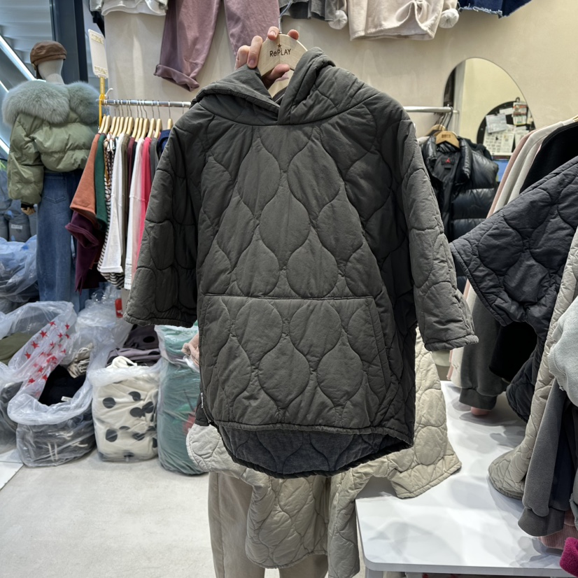 REPLAY東大門㊣實拍女士新款推薦時尚熱賣人氣短款棉服絎縫REPLAY短款棉服圖色2