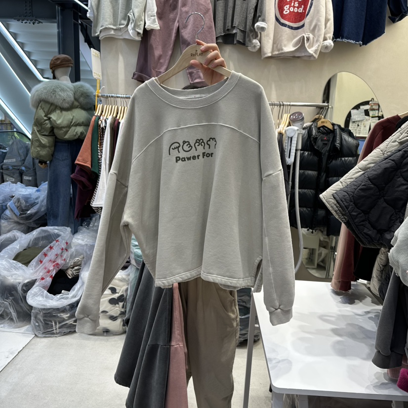 REPLAY東大門㊣代購女士新款時尚真品推薦25秋冬熱賣人氣衛衣REPLAY衛衣圖色1