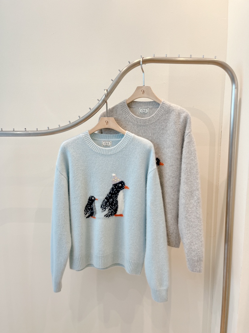 OVE東大門㊣實拍女士新款職業推薦熱賣休閑真品時尚針織衫鵝OVE針織衫