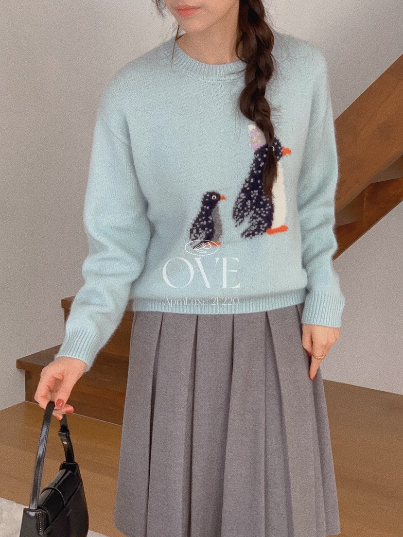 OVE東大門㊣實拍女士新款職業推薦熱賣休閑真品時尚針織衫鵝OVE針織衫