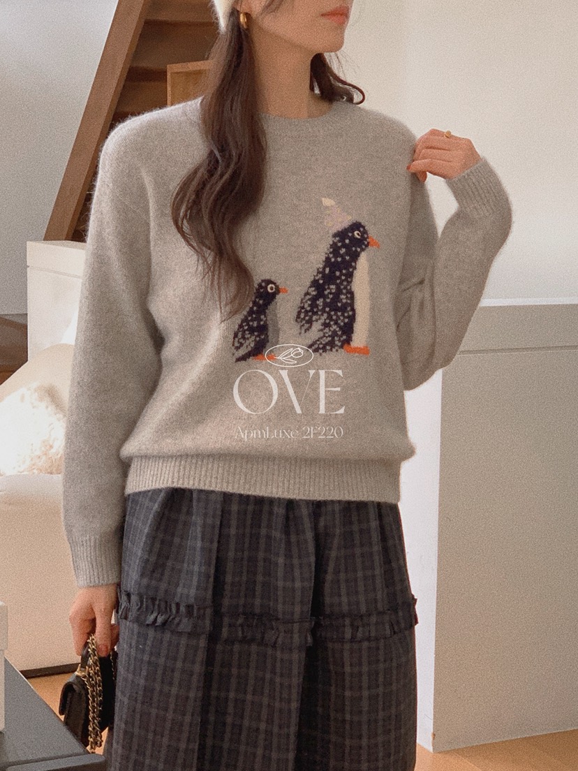 OVE東大門㊣實拍女士新款職業推薦熱賣休閑真品時尚針織衫鵝OVE針織衫