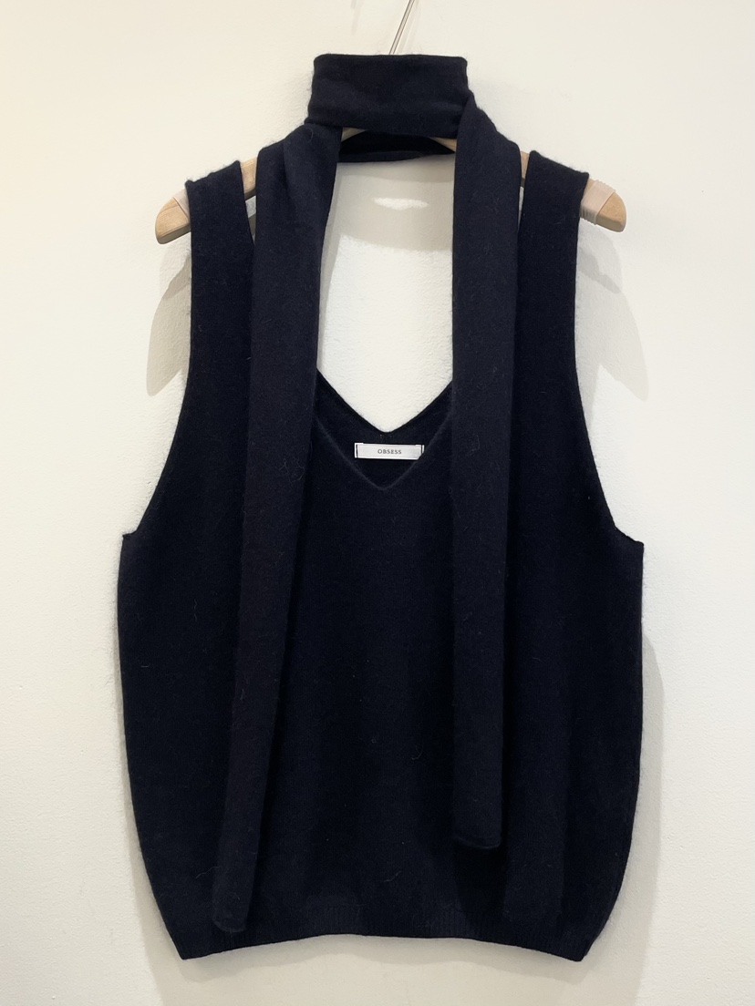 OBSESS韓國直郵㊣女裝新款休閑時尚25秋冬真品吊帶背心含圍巾OBSESS/EARLY BIRD吊帶/背心圖色4