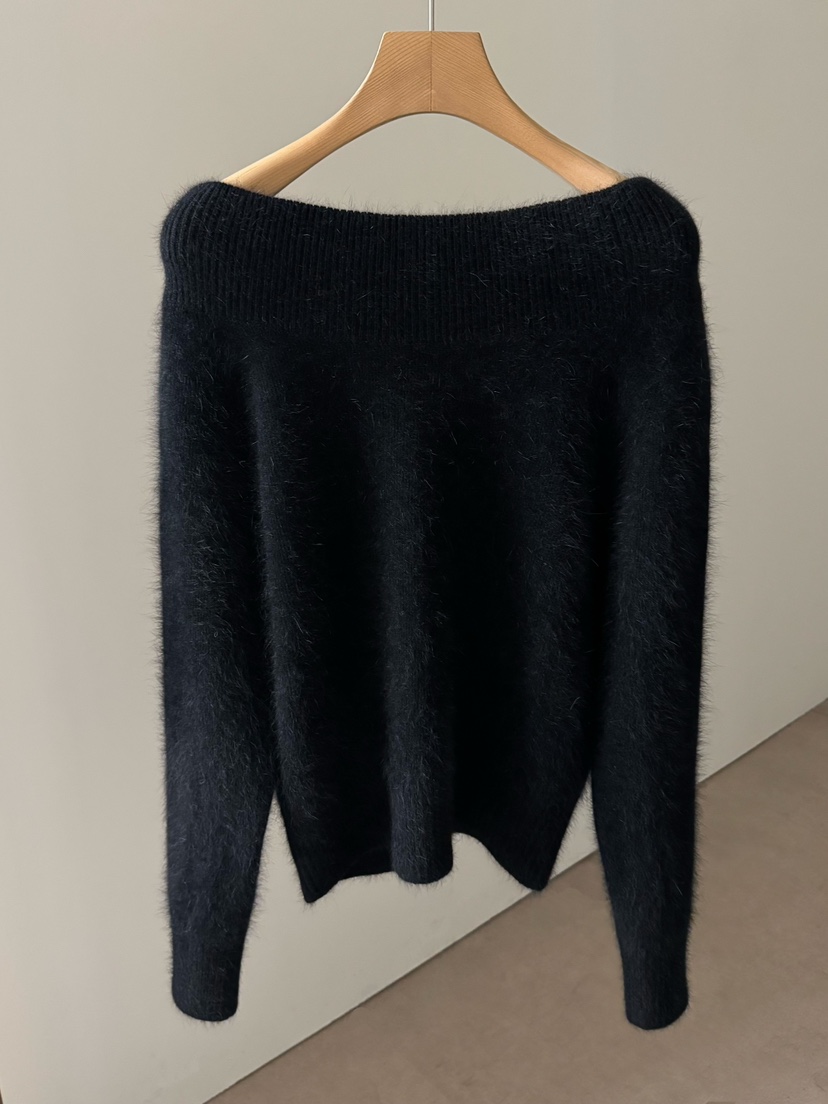 LOWBURN東大門㊣實拍女士新品推薦休閑職業25秋冬人氣毛衣露肩LOWBURN毛衣圖色3