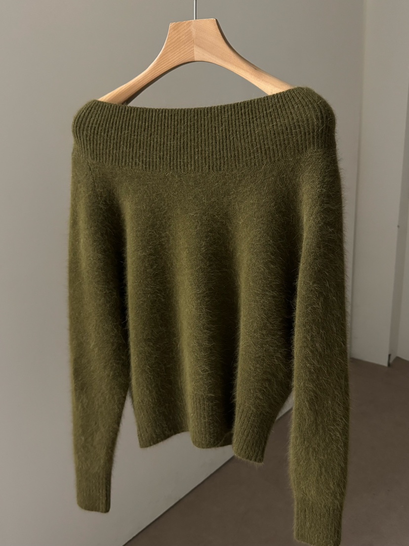 LOWBURN東大門㊣實拍女士新品推薦休閑職業25秋冬人氣毛衣露肩LOWBURN毛衣圖色4