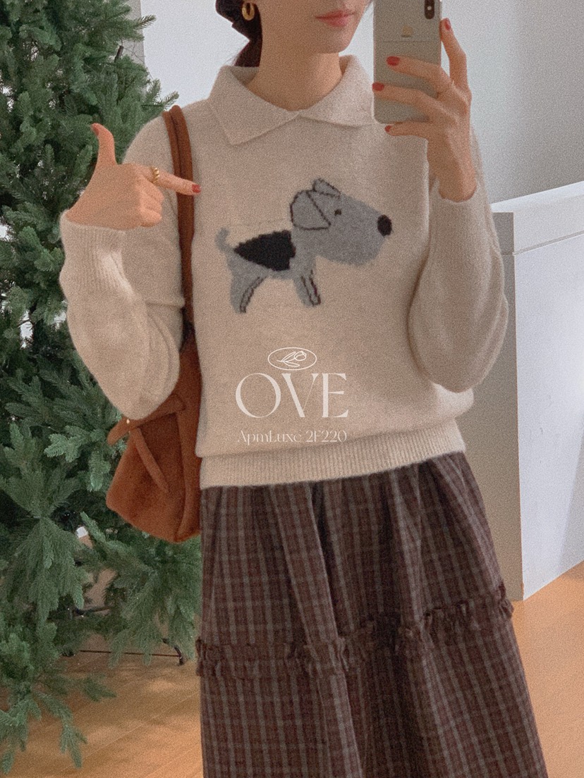 OVE東大門㊣代購女士新款推薦真品人氣職業25秋冬熱賣針織衫OVE針織衫