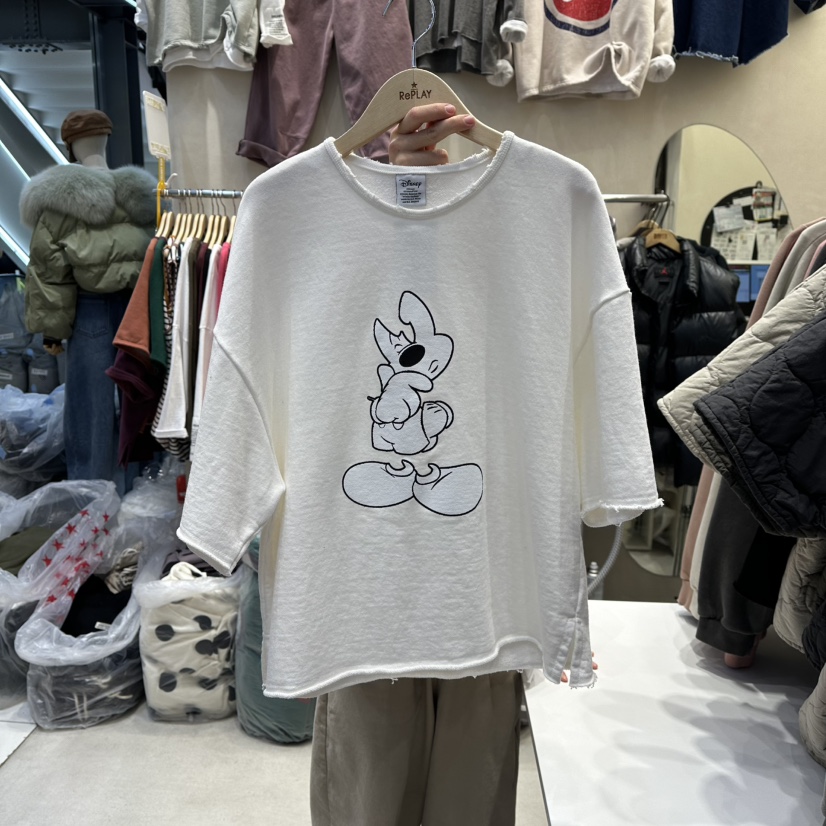 REPLAY東大門㊣實拍女士新款25秋冬推薦熱賣人氣職業真品T恤REPLAYT恤圖色1