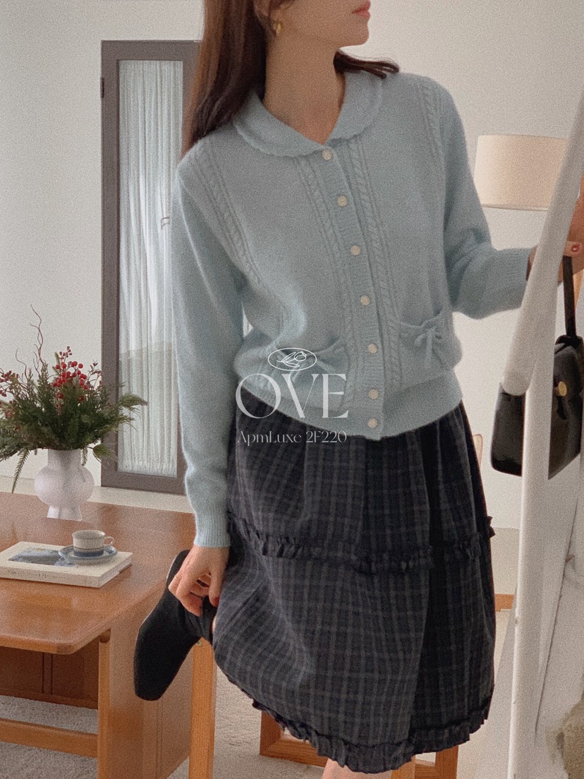 OVE東大門㊣代購女裝新品人氣熱賣職業休閑真品25秋冬針織衫開衫OVE針織衫