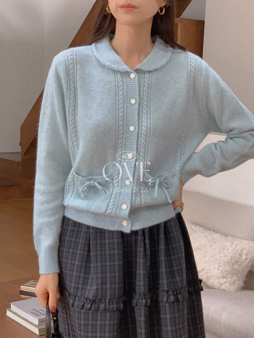 OVE東大門㊣代購女裝新品人氣熱賣職業休閑真品25秋冬針織衫開衫OVE針織衫