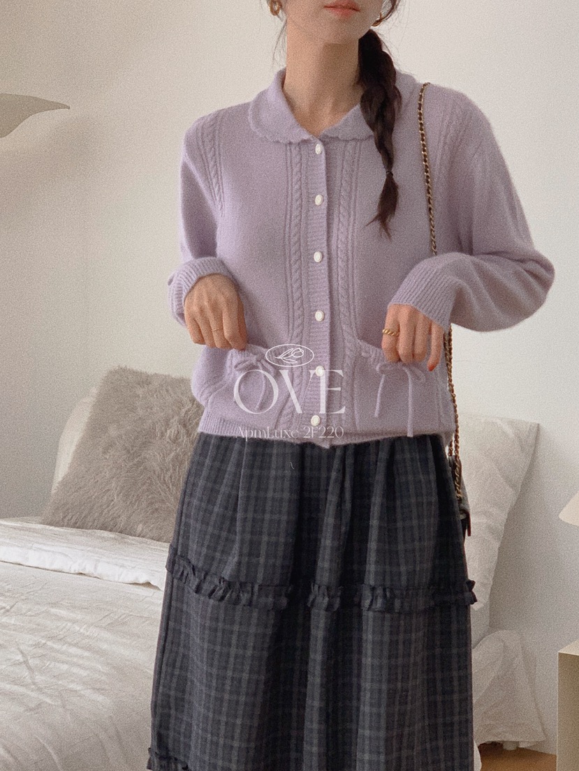 OVE東大門㊣代購女裝新品人氣熱賣職業休閑真品25秋冬針織衫開衫OVE針織衫