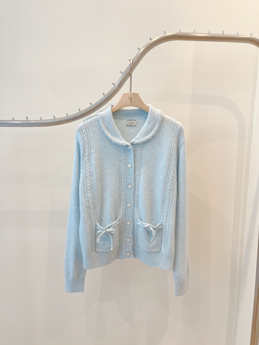 OVE東大門㊣代購女裝新品人氣熱賣職業休閑真品25秋冬針織衫開衫OVE針織衫圖色3