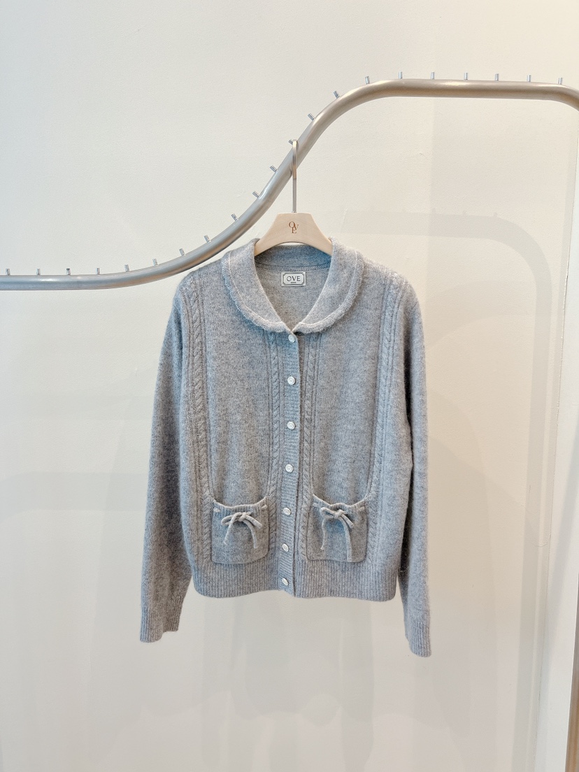 OVE東大門㊣代購女裝新品人氣熱賣職業休閑真品25秋冬針織衫開衫OVE針織衫圖色4