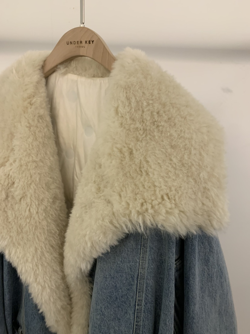 UNDER KEY東大門㊣實拍女裝新品25秋冬短款羽絨服羊毛鴨絨UNDER KEY短款羽絨服