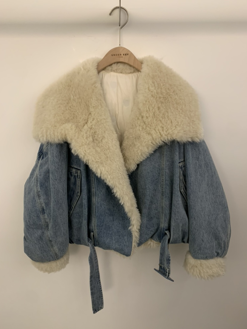 UNDER KEY東大門㊣實拍女裝新品25秋冬短款羽絨服羊毛鴨絨UNDER KEY短款羽絨服圖色1