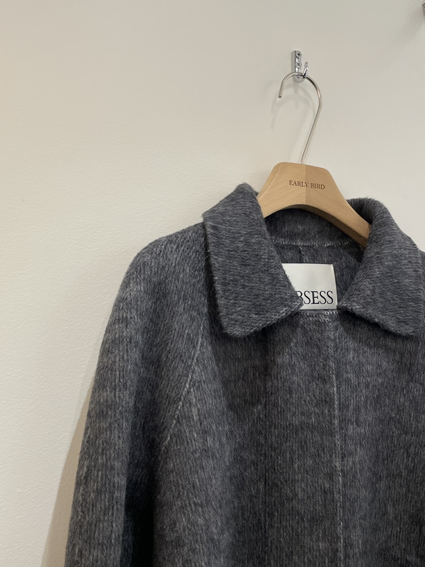 OBSESS東大門㊣代購女裝新品25秋冬人氣推薦中長款大衣含腰帶OBSESS/EARLY BIRD中長款大衣