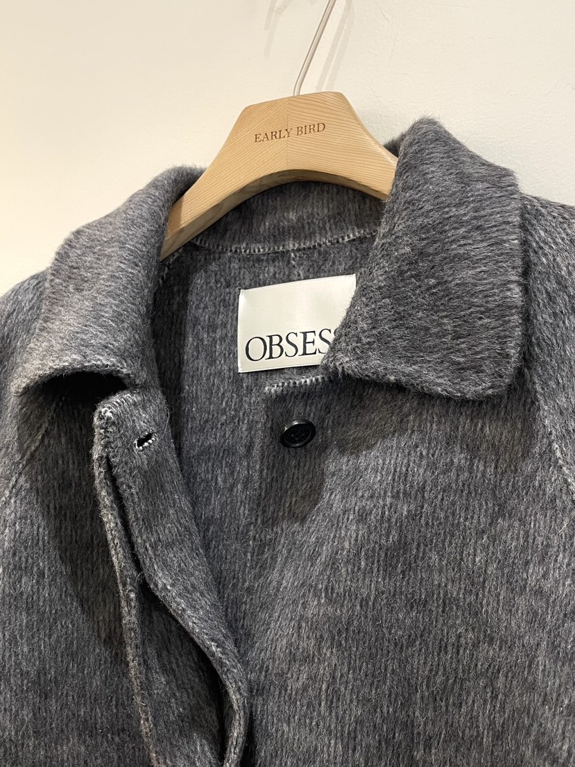 OBSESS東大門㊣代購女裝新品25秋冬人氣推薦中長款大衣含腰帶OBSESS/EARLY BIRD中長款大衣