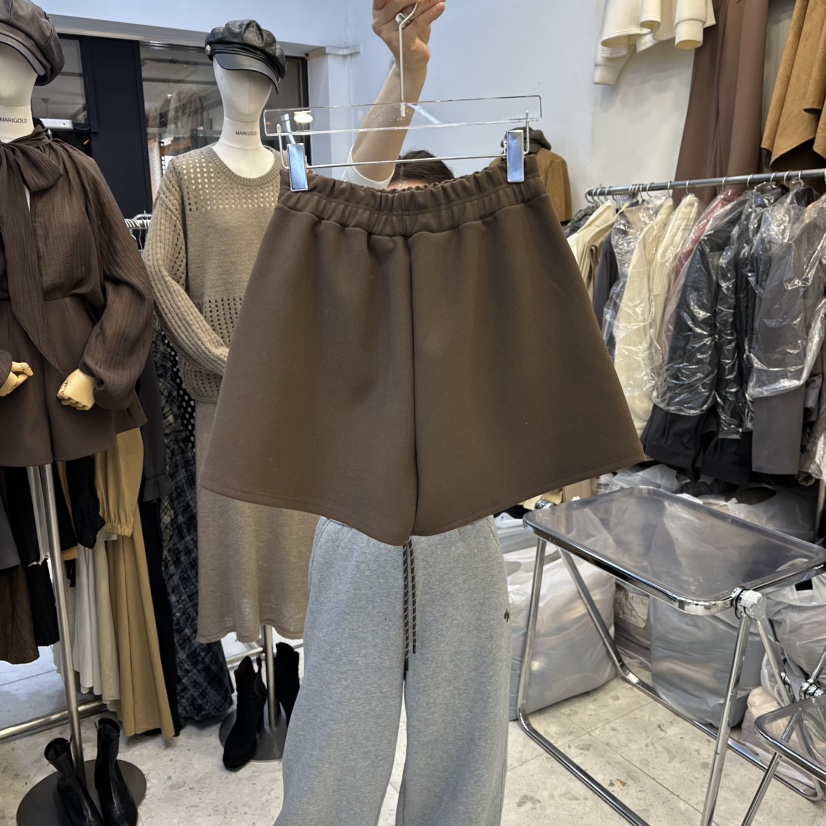 MARIGOLD韓國代購㊣女裝新款真品25秋冬熱賣職業時尚短褲口袋MARIGOLD短褲