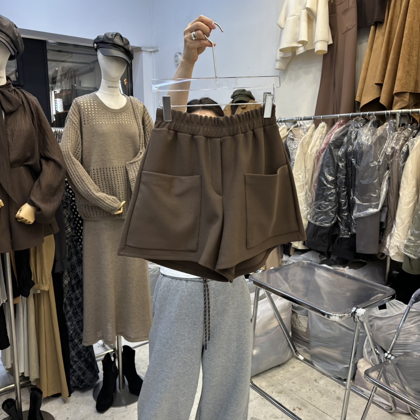 MARIGOLD韓國代購㊣女裝新款真品25秋冬熱賣職業時尚短褲口袋MARIGOLD短褲圖色1