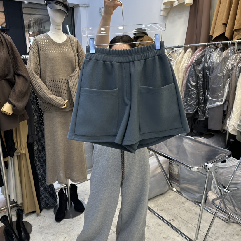 MARIGOLD韓國代購㊣女裝新款真品25秋冬熱賣職業時尚短褲口袋MARIGOLD短褲圖色2