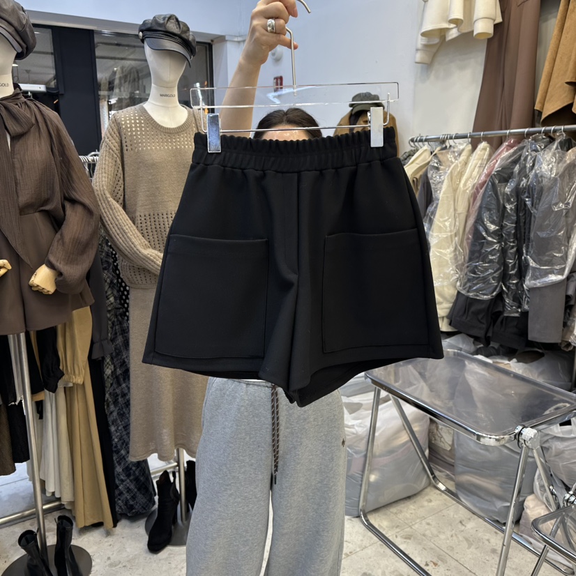 MARIGOLD韓國代購㊣女裝新款真品25秋冬熱賣職業時尚短褲口袋MARIGOLD短褲圖色3