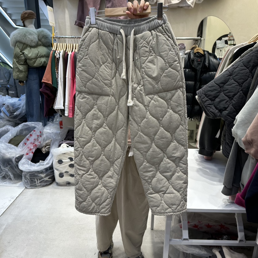 REPLAY東大門㊣直郵女士新款推薦25秋冬真品人氣休閑褲絎縫REPLAY休閑褲圖色1