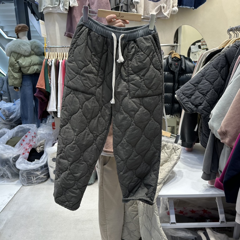 REPLAY東大門㊣直郵女士新款推薦25秋冬真品人氣休閑褲絎縫REPLAY休閑褲圖色2