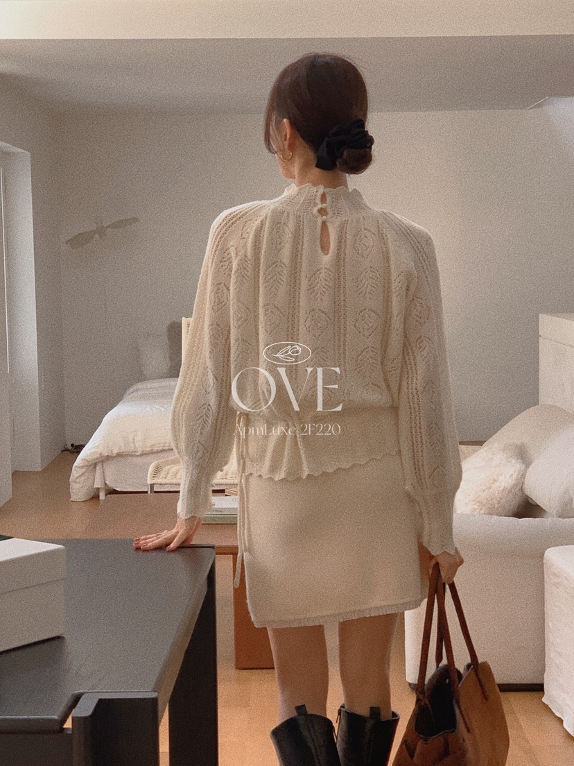 OVE東大門㊣實拍女裝新品職業推薦25秋冬真品熱賣休閑針織衫OVE針織衫