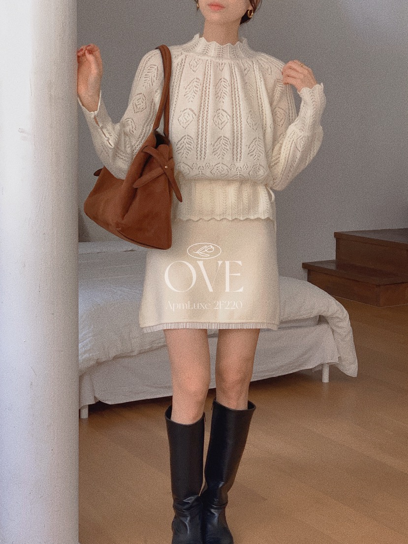 OVE東大門㊣實拍女裝新品職業推薦25秋冬真品熱賣休閑針織衫OVE針織衫